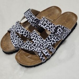 Stylish Black and White Sandals